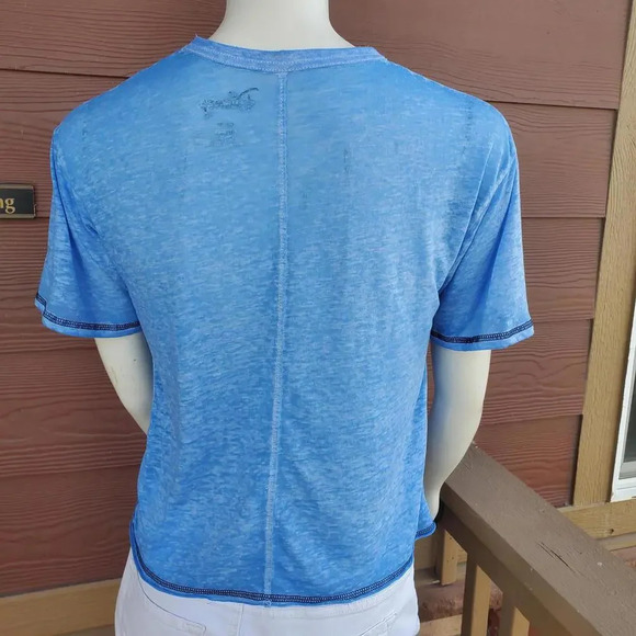 Disney Stitch Just One Of Those Days Tissue Thin Blue Graphic Tee T-Shirt XS - Picture 11 of 16